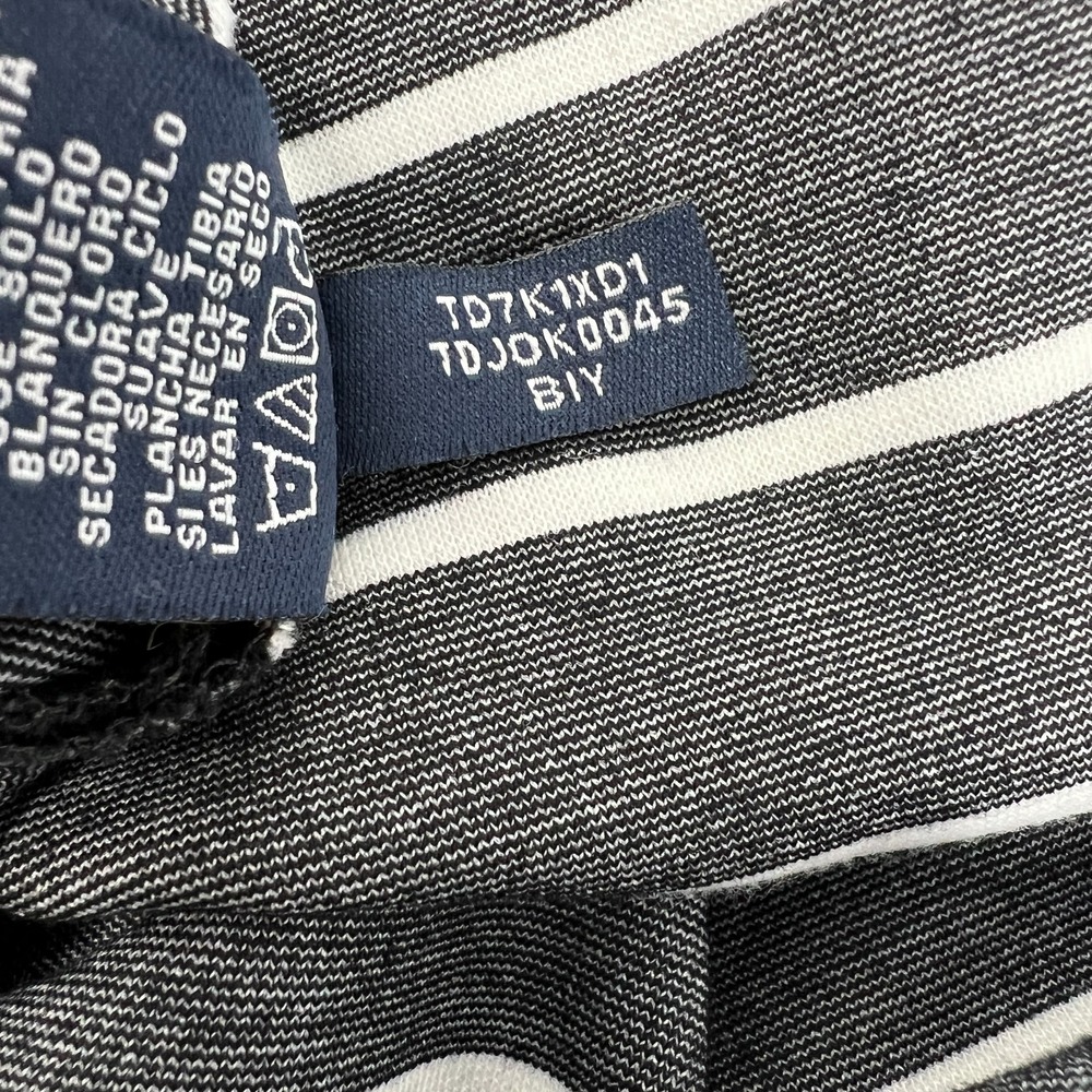 Tommy Hilfiger Womens Large Black‎ White Stripe Boat Neck Nautical Shirt Dress - Picture 11 of 13